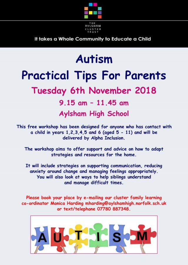 thumbnail of Autism – practial tips for parents November 2018