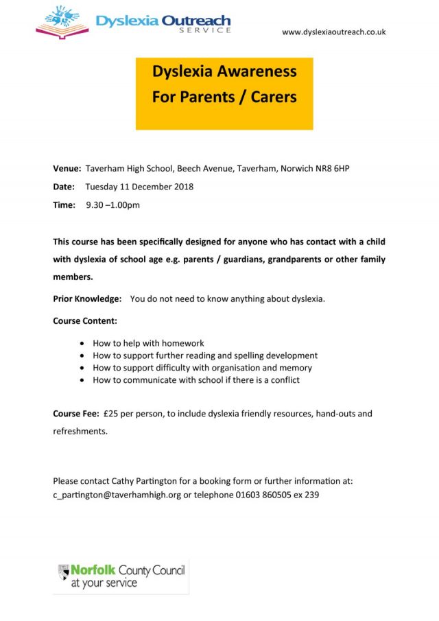 thumbnail of Dyslexia Awareness for Parents Flyer